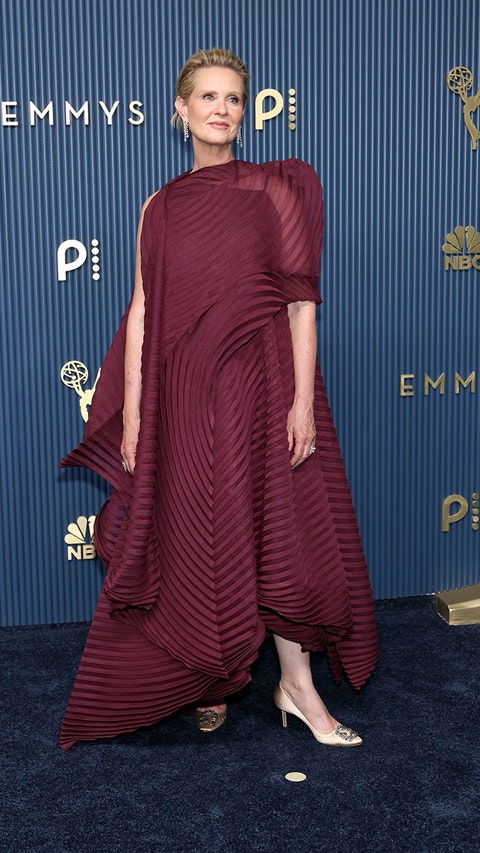 LOS ANGELES, CALIFORNIA - SEPTEMBER 14: Cynthia Nixon attends the 78th Primetime Emmy Awards at Peacock Theater on September 14, 2026 in Los Angeles, California. (Photo by Monica Schipper/Getty Images)
