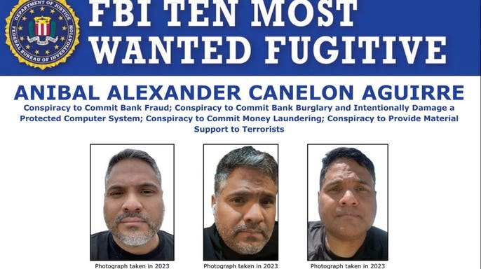 Anibal Alexander Canelon Aguirre's FBI Ten Most Wanted profile