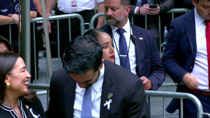 AOC, Mamdani interaction caught on cam at 9/11 memorial sparks online fury