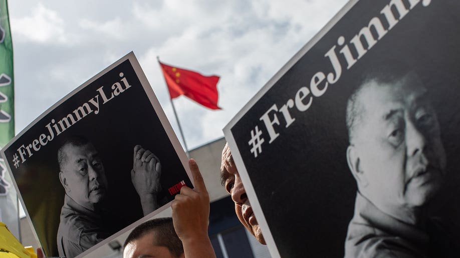 Activists In L.A. Rally Outside Chinese Consulate For Imprisoned Hong Kong Media Entrepreneur Jimmy Lai