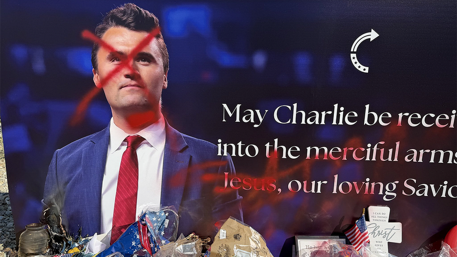 Red paint smeared across newly unveiled Charlie Kirk statue 3 days after public debut