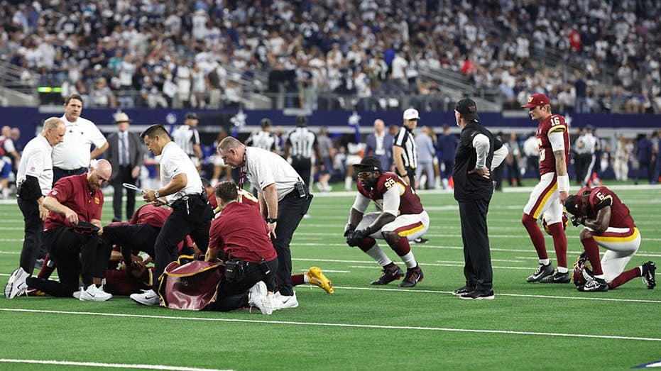 Commanders push back on 'bulls—' viral narrative that they didn't care about Jayden Daniels' elbow injury