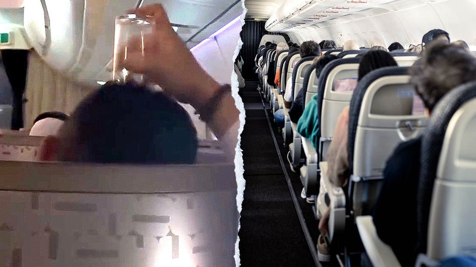 Passenger's bizarre use of drinking glass on flight leaves travelers horrified