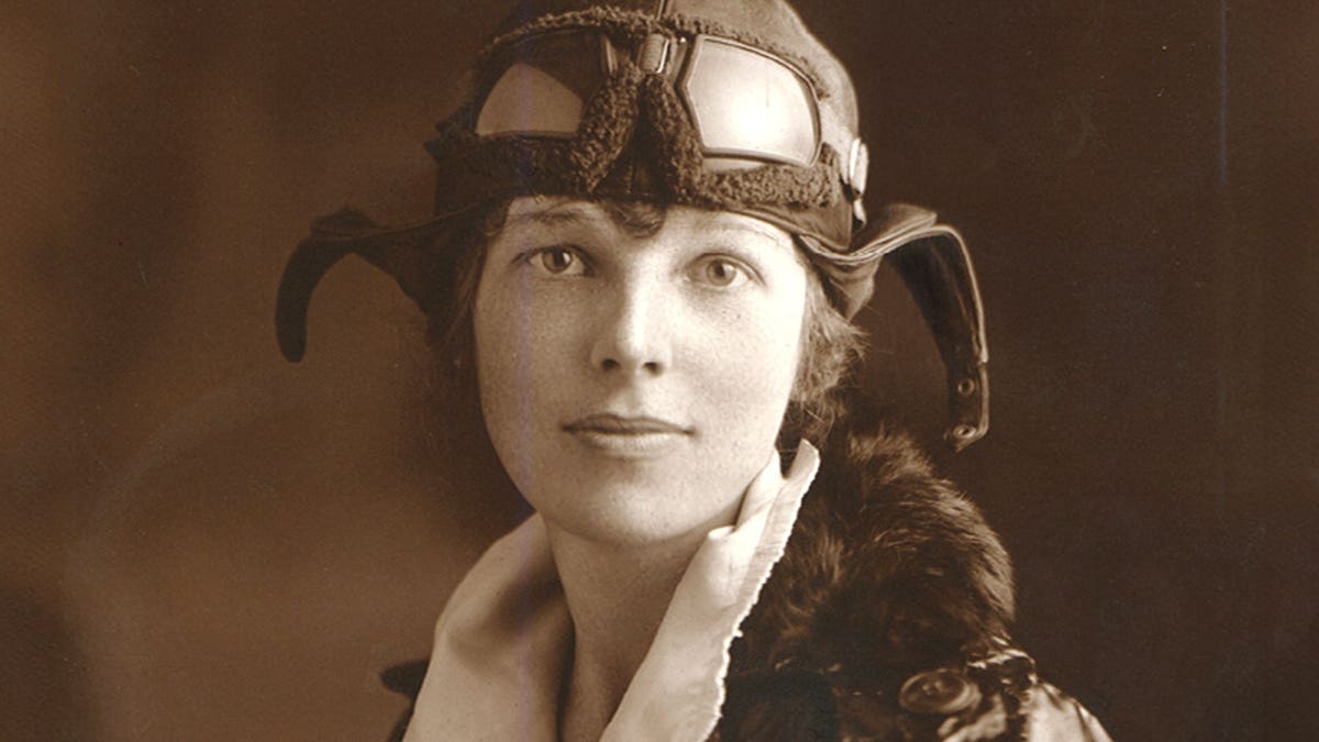 Portrait of young Amelia Earhart