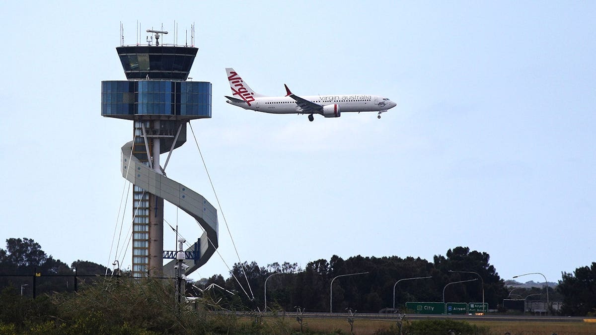 Virgin Airlines plane in Sydney Airport