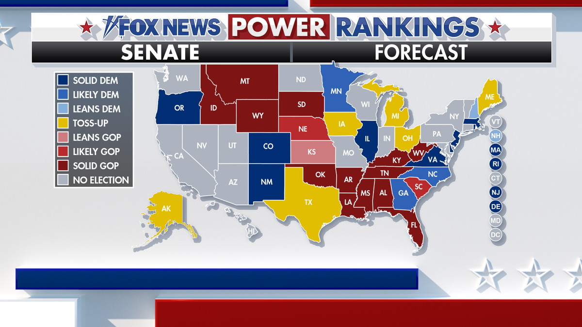 Fox News Power Rankings on Senate forecast.