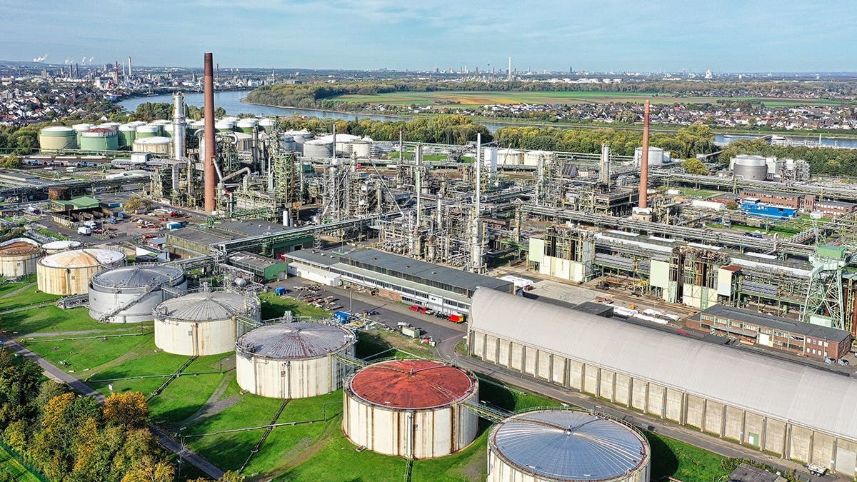 Aerial view of Wesseling in Germany