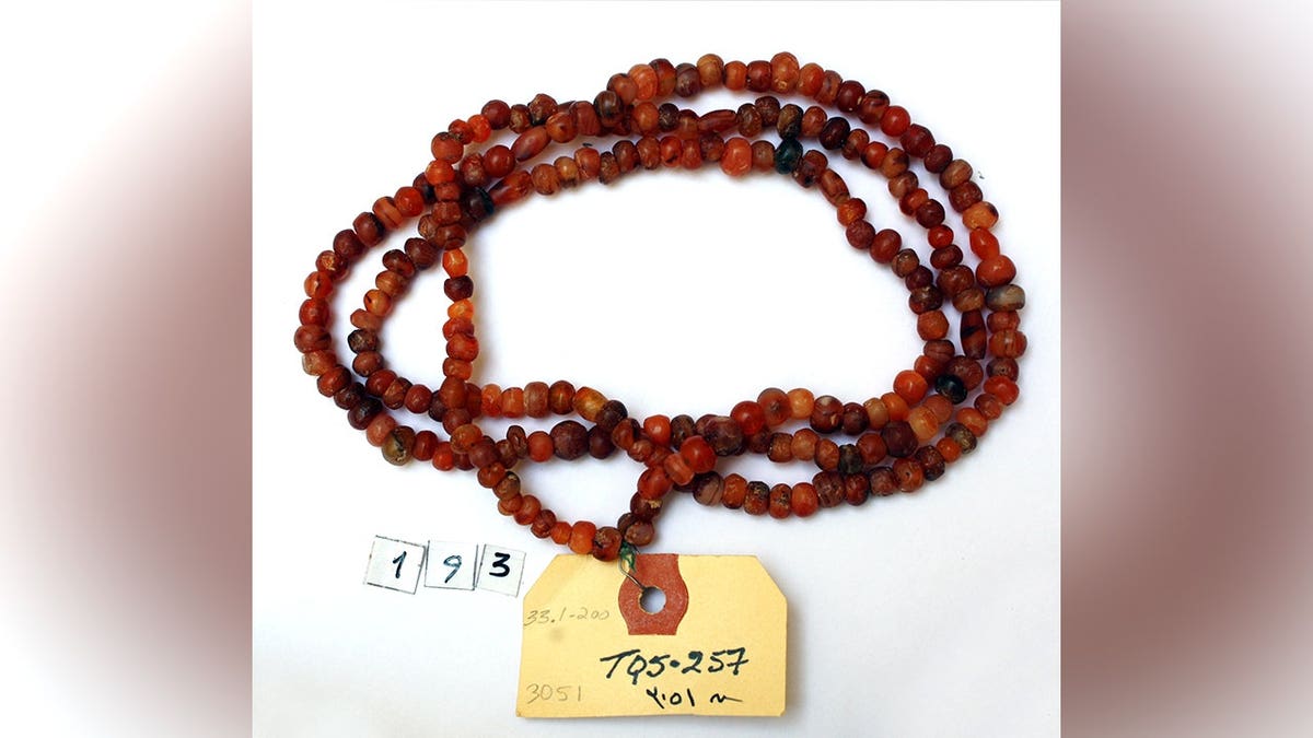 View of ancient necklace