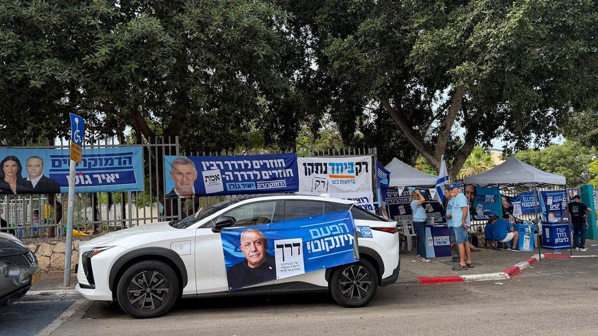 A polling station in Herzliya, Israel