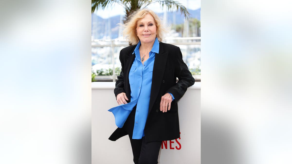 Kim Novak attends a photocall in Cannes, France.