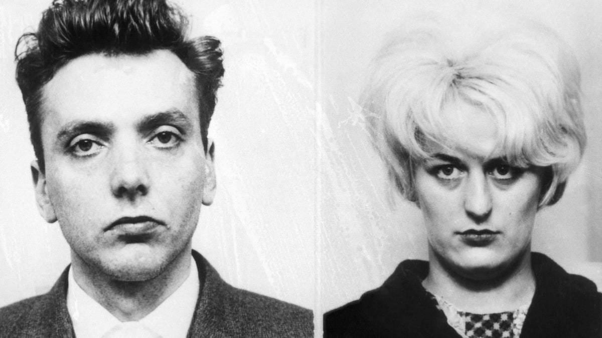 Ian Brady and Myra Hindley stand together during the Moors Murders trial.