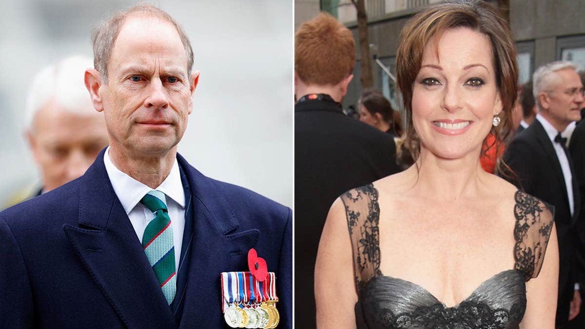 A split side by side image of Prince Edward and Ruthie Henshall.