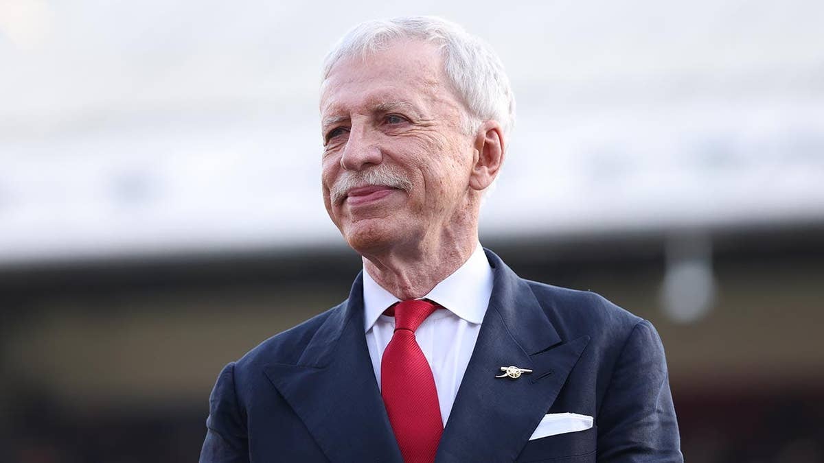 Stan Kroenke looks on during a soccer match at Selhurst Park.
