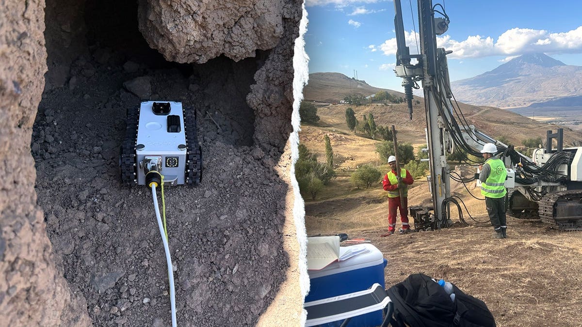 Split image of drilling efforts at Durupinar site