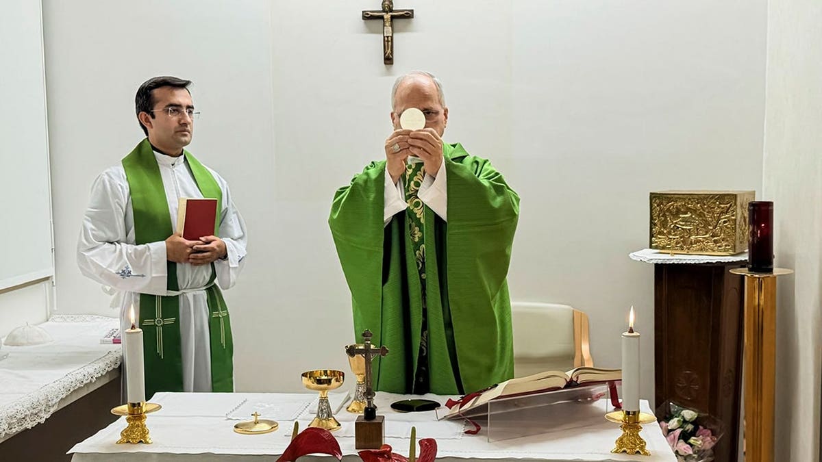 pope leo mass in hospital