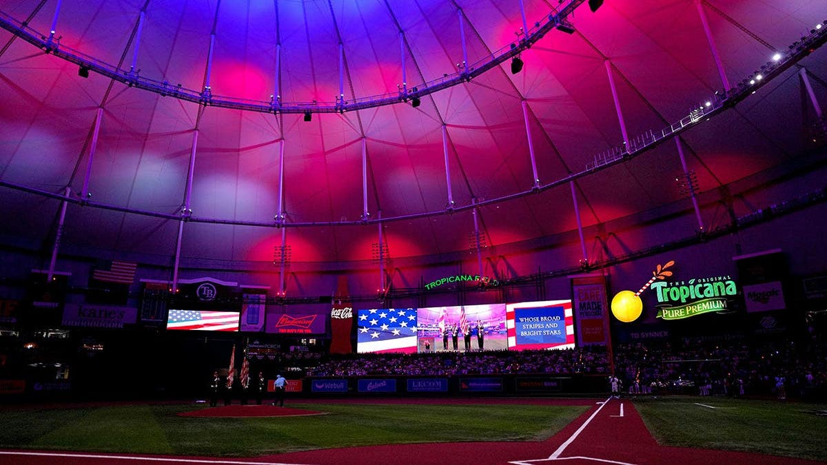 Tropicana Field before Game 2 of the Yankees-Rays ALDS in St. Petersburg, Fla.
