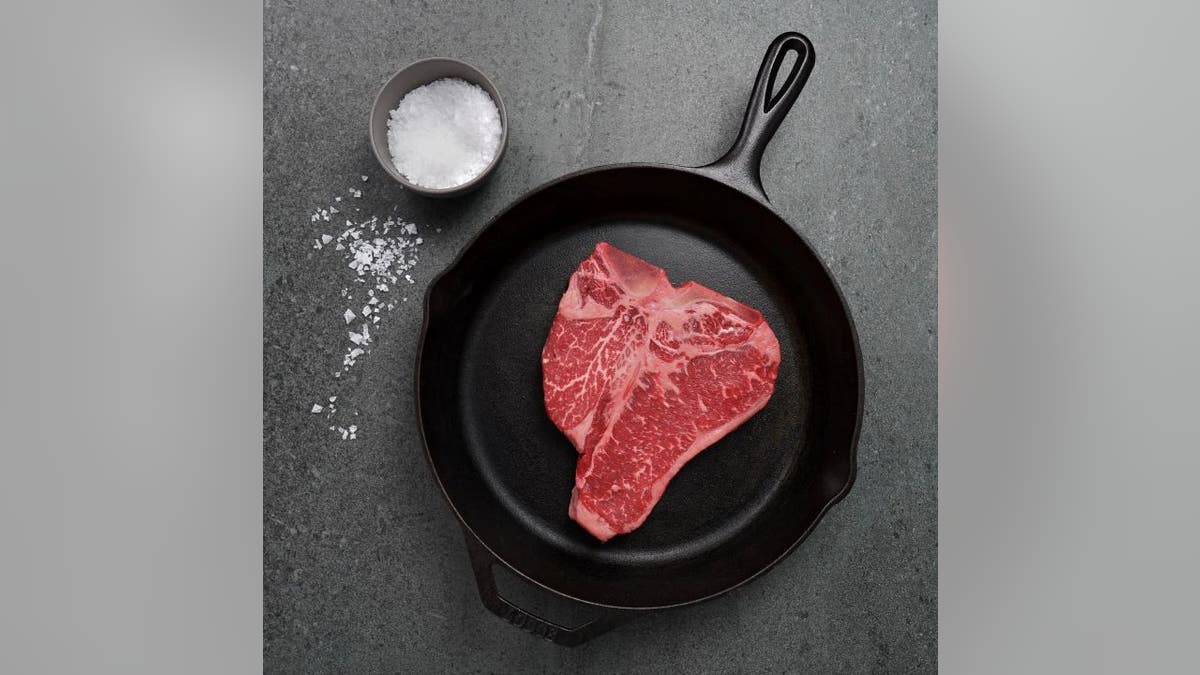 One steak serves two.