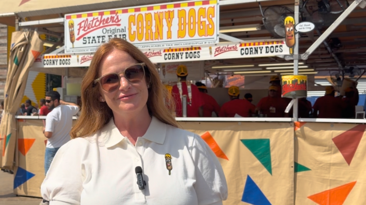 Amber Fletcher of Fletcher's Corny Dogs speaks with Fox News Digital at the Texas State Fair on September 26, 2026.