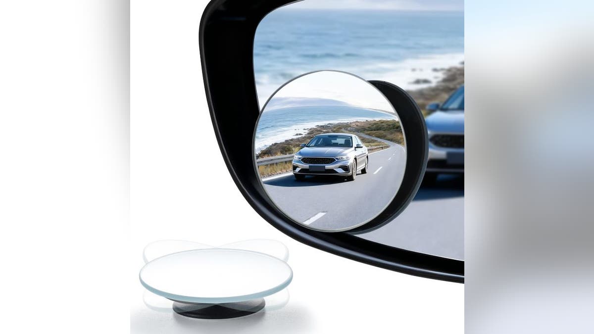 Easily see what's behind you with these stick-on mirrors.