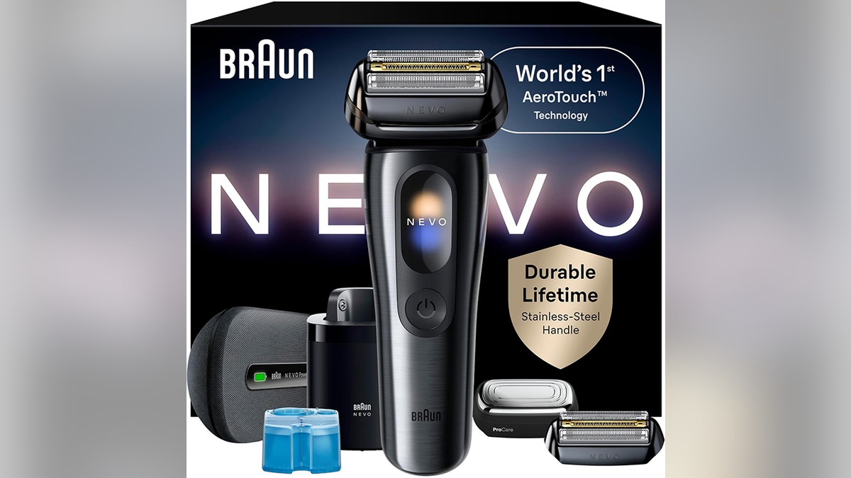The Braun Nevo delivers a smooth, nick-free shave on all hair types.