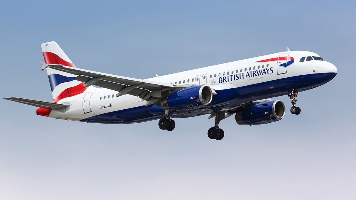 British Airways Airbus A320 airplane at London Heathrow airport.