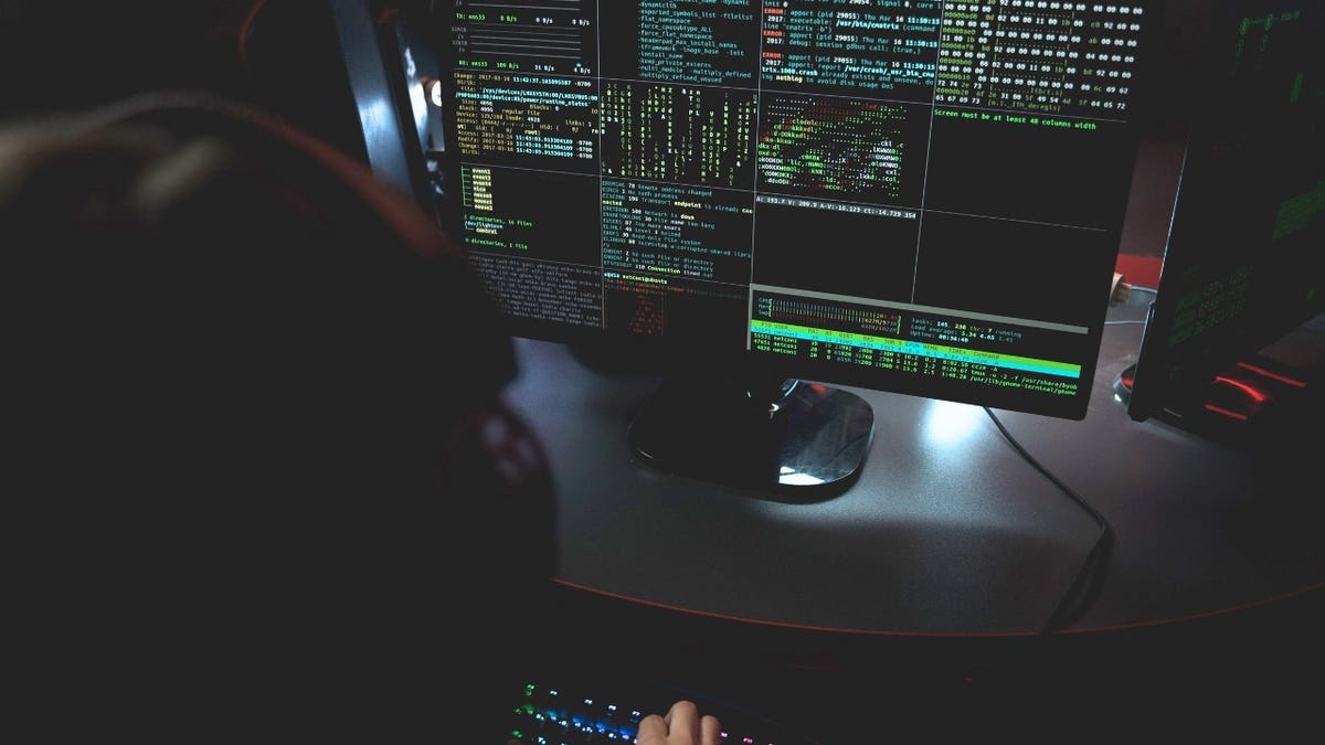A hacker at a computer