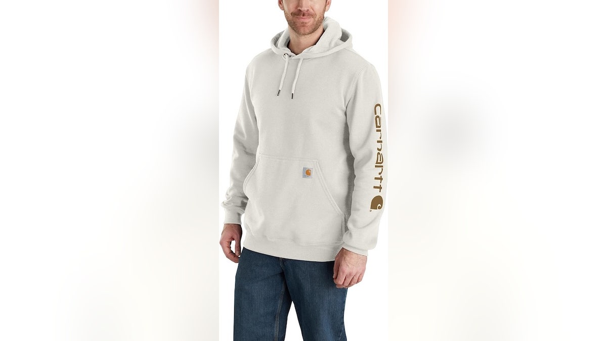 Bundle up in this soft Carhartt sweatshirt for the fall and winter.