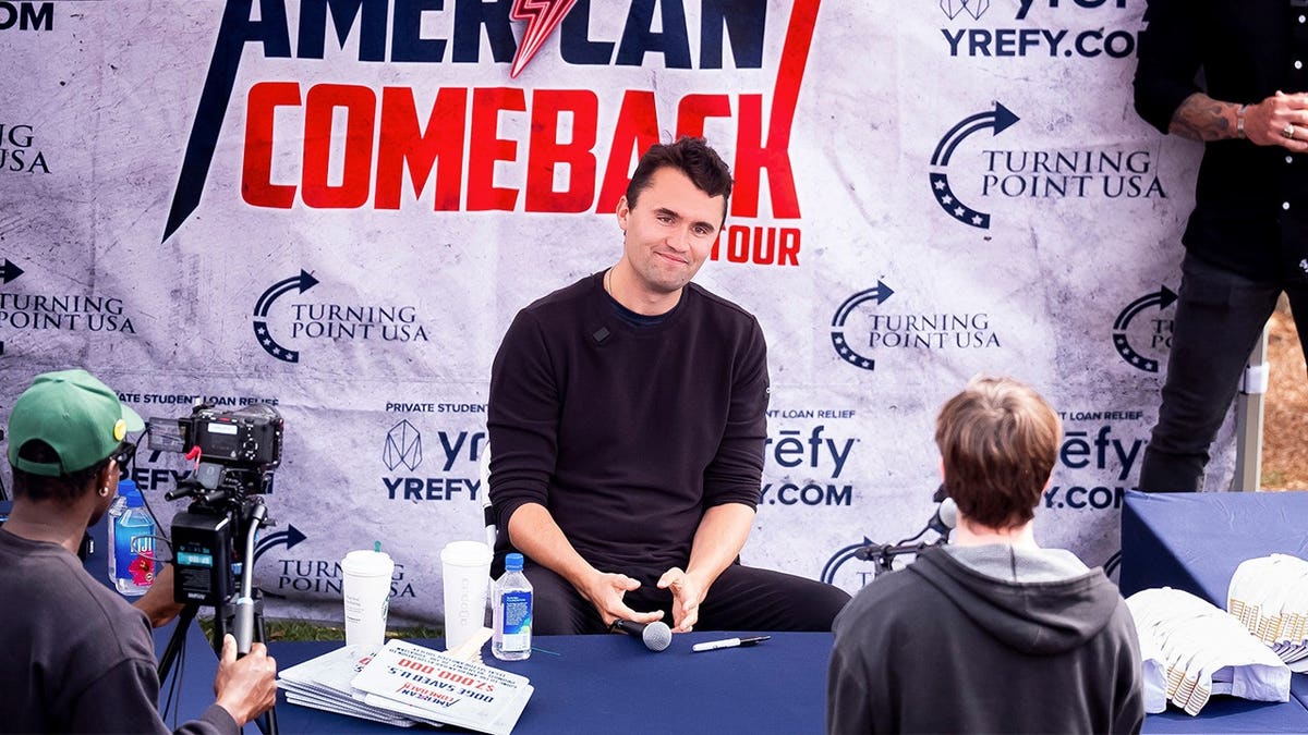 Charlie Kirk at a Prove Me Wrong event