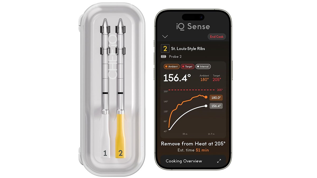 A Wi-Fi signal lets you monitor temperatures from anywhere.
