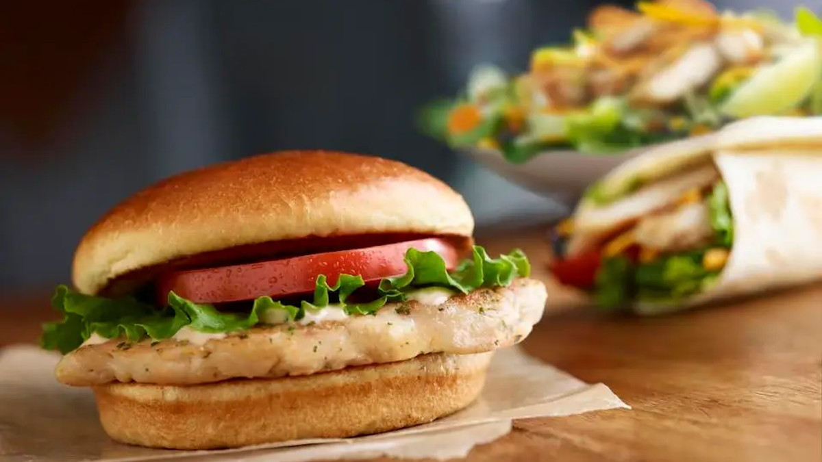 A grilled chicken sandwich