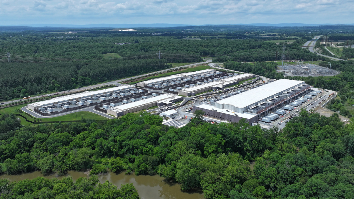 An aerial view of a Compass Datacenter campus.