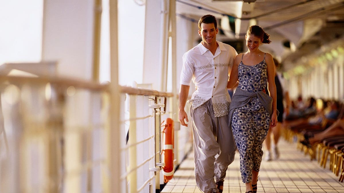 Couple on cruise ship