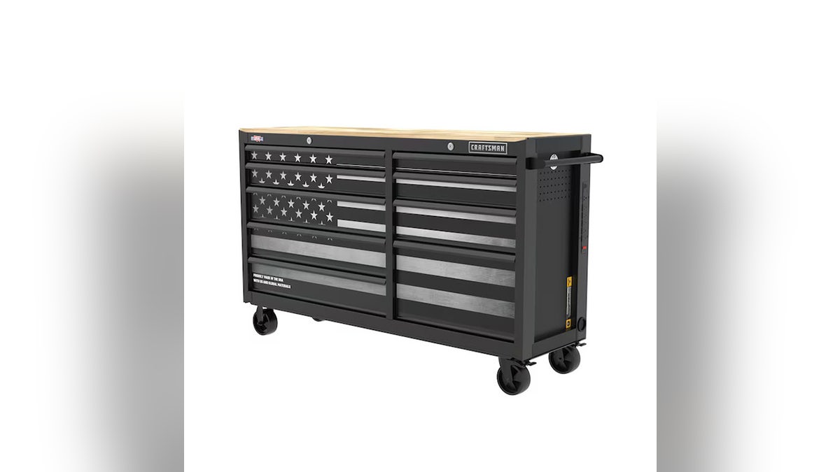 Each drawer holds 100 pounds worth of tools.