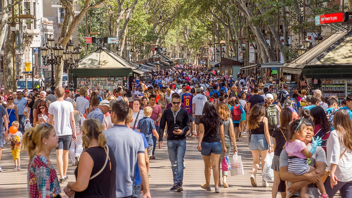 La Rambla in Barcelona, Spain