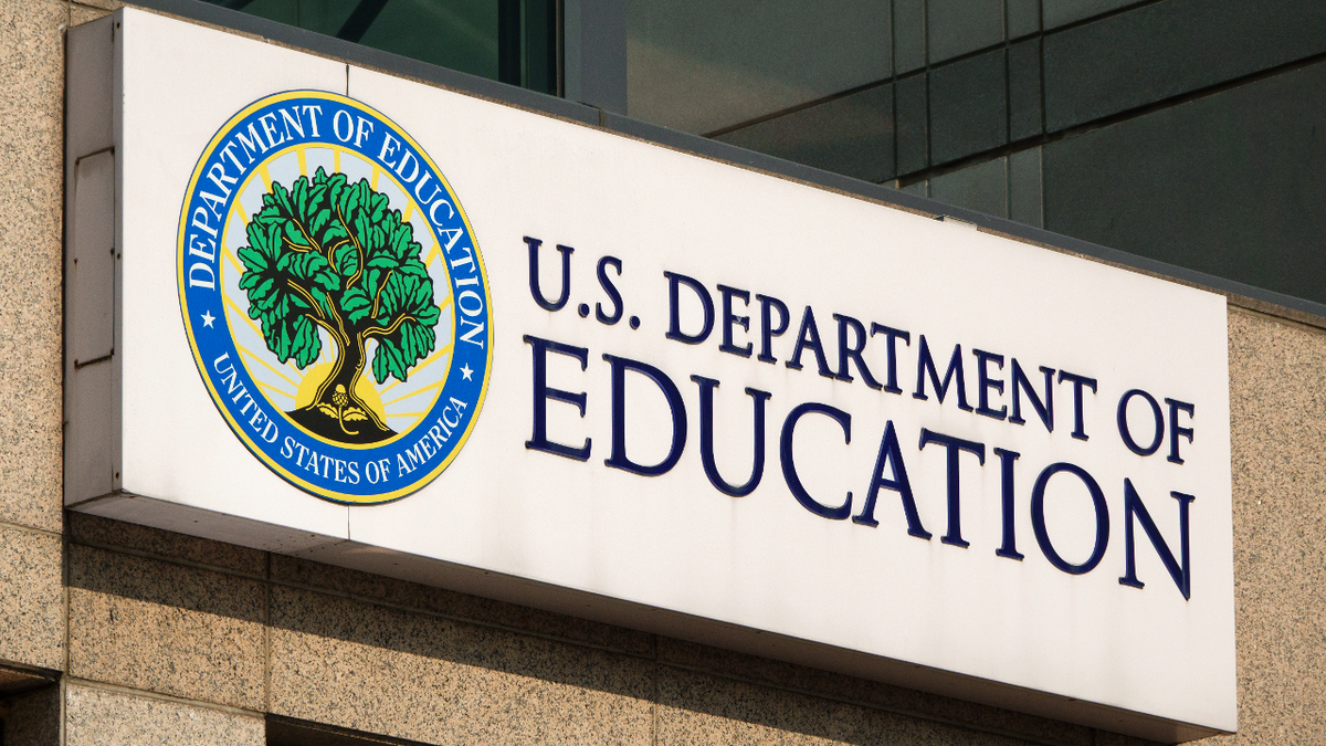 A Department of Education sign