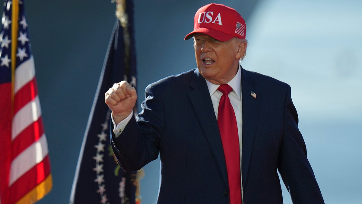 President Donald Trump at a rally