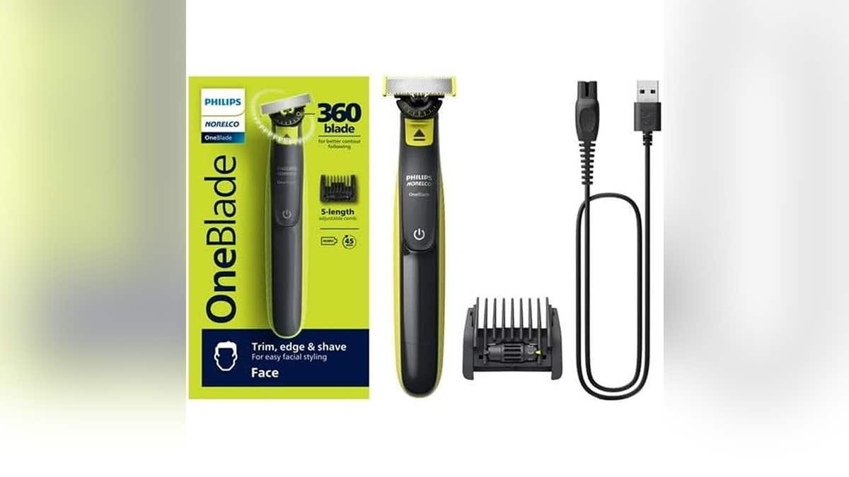 The OneBlade is an all-in-one tool for shaving and trimming facial hair.