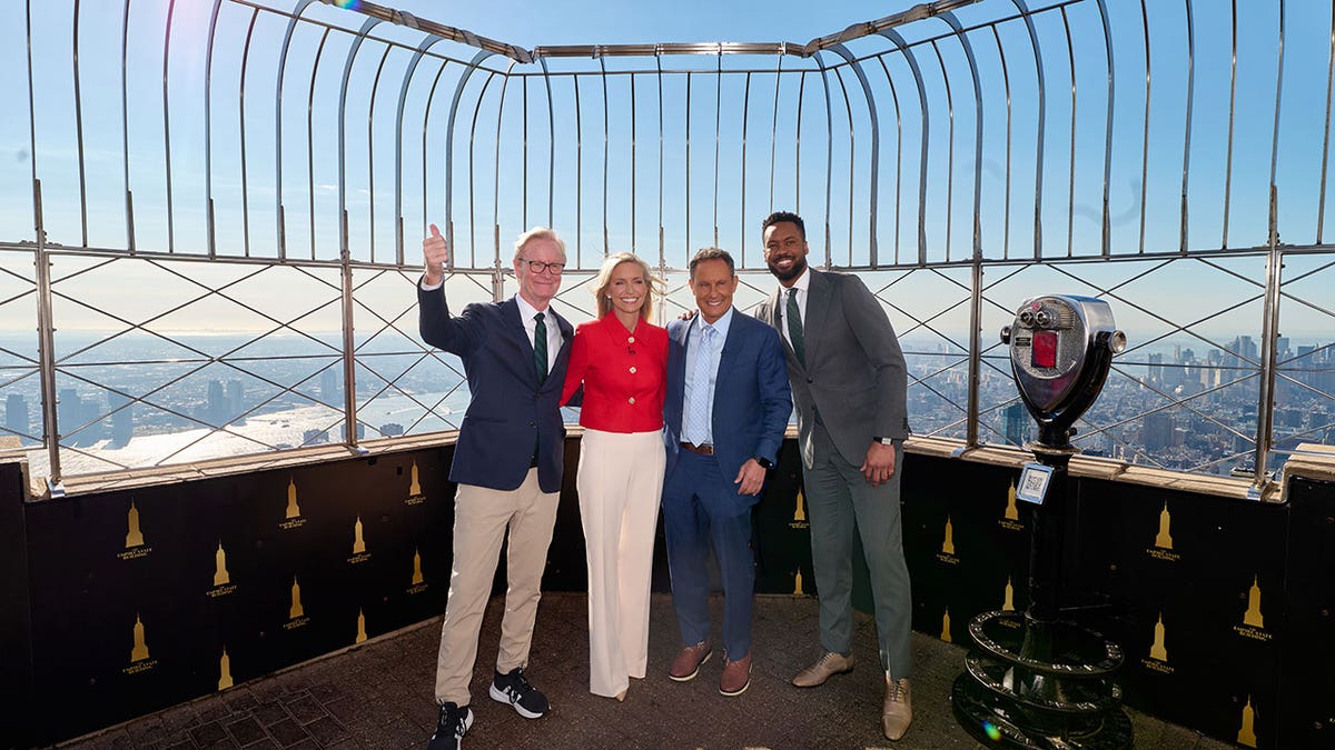"FOX & Friends" co-hosts Steve Doocy, Ainsley Earhardt, Brian Kilmeade and Lawrence Jones.