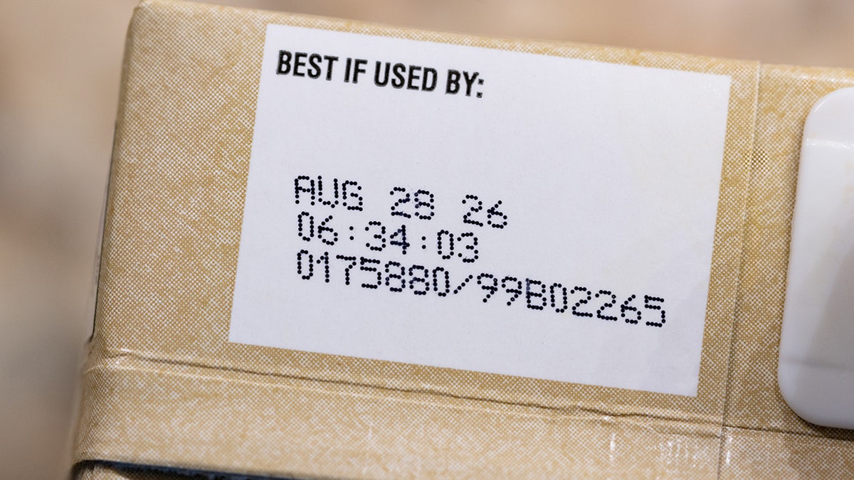 Best if used by date on cap of a food product.