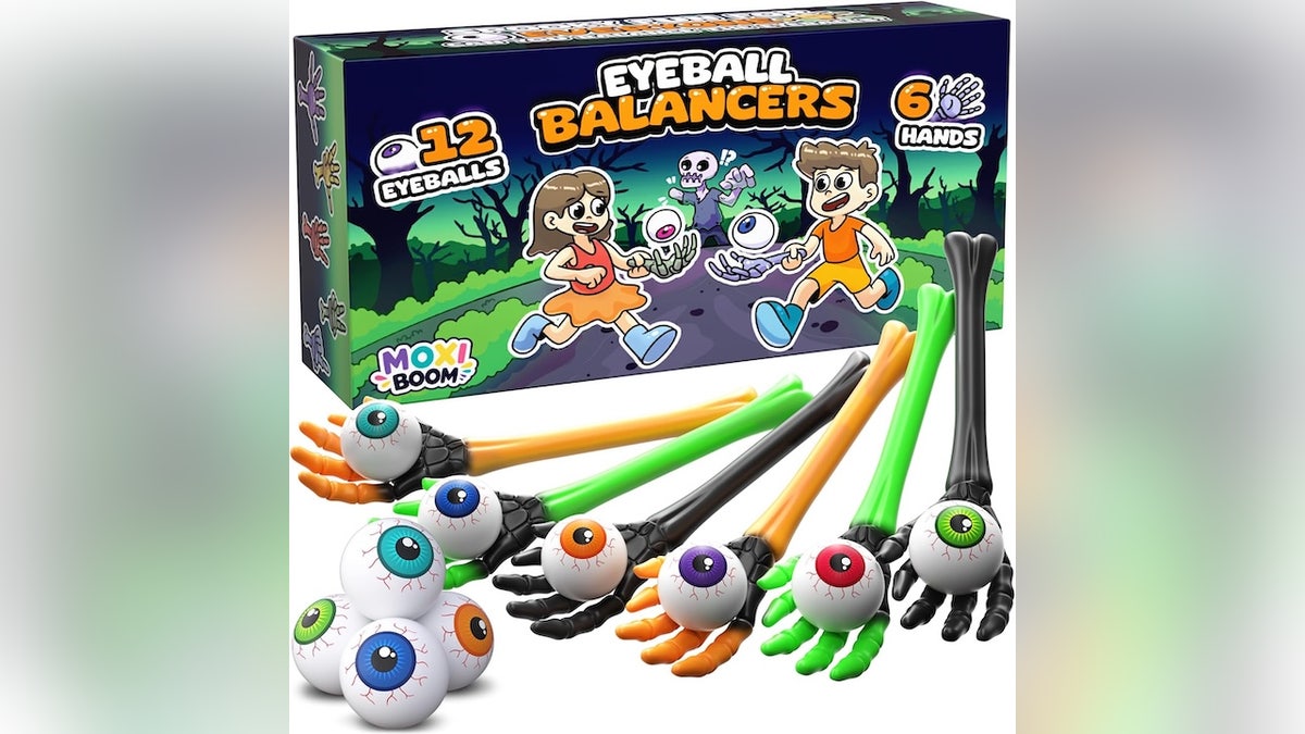 Challenge kids to a Halloween-themed balance game.