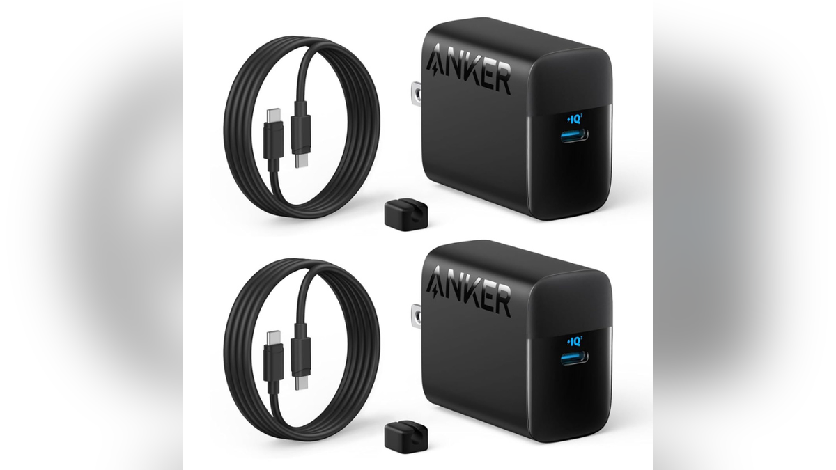 A wall charger is handy for charging on the go.