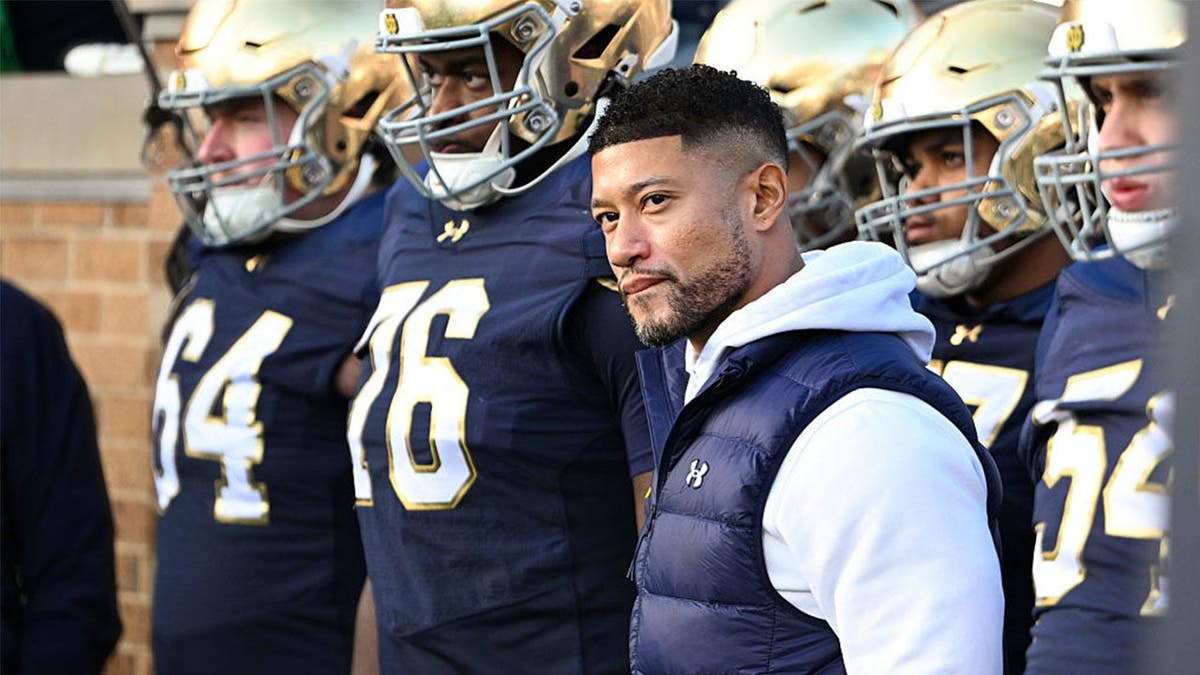 Notre Dame Fighting Irish head coach Marcus Freeman