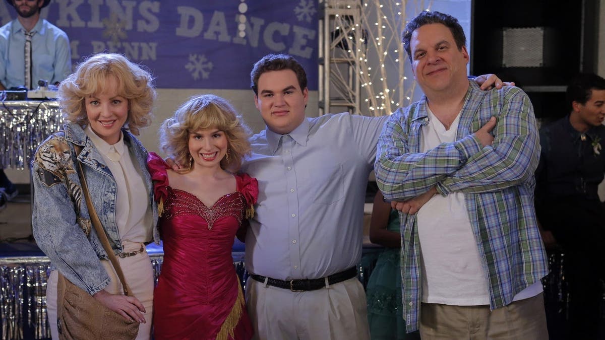 The Goldbergs cast members in a scene from the Sadie Hawkins dance episode.