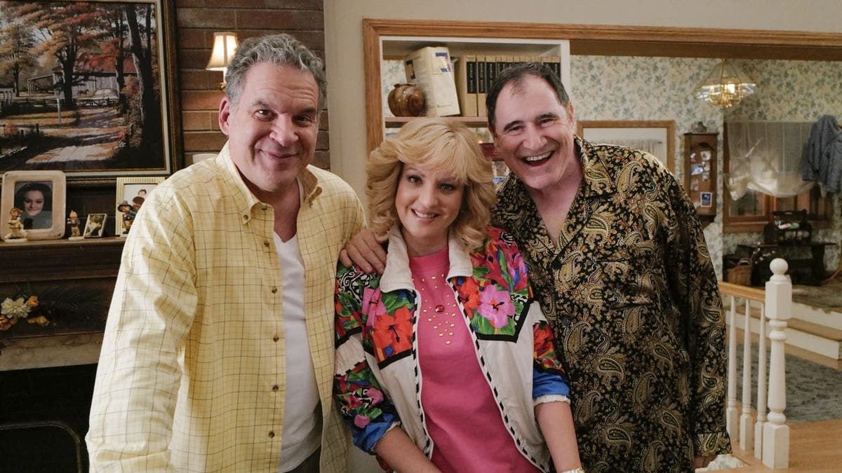Jeff Garlin, Wendi McLendon-Covey and Richard Kind on the set of ABC's The Goldbergs.