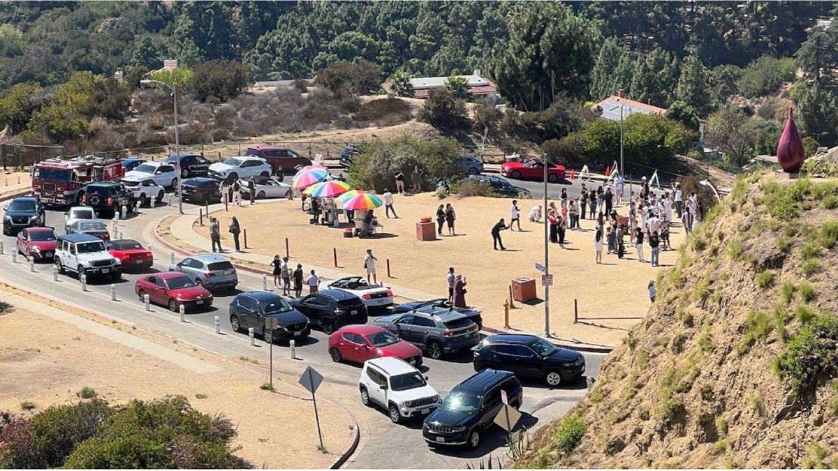 Visitors gathering near the Hollywood sign. (Los Angeles County Superior Court/Central District)