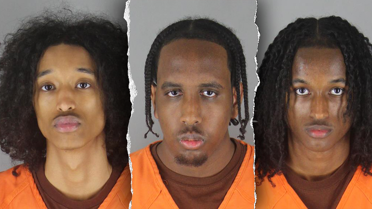 Booking photos of Abdirahman Ahmed Jama, Mahamed Ali Haji and Omar Adan Abdullahi, from left to right