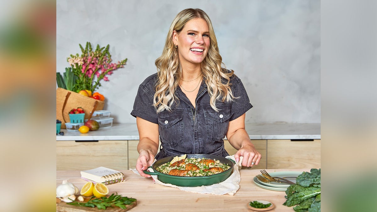Jenn Lueke with skillet chicken recipe.