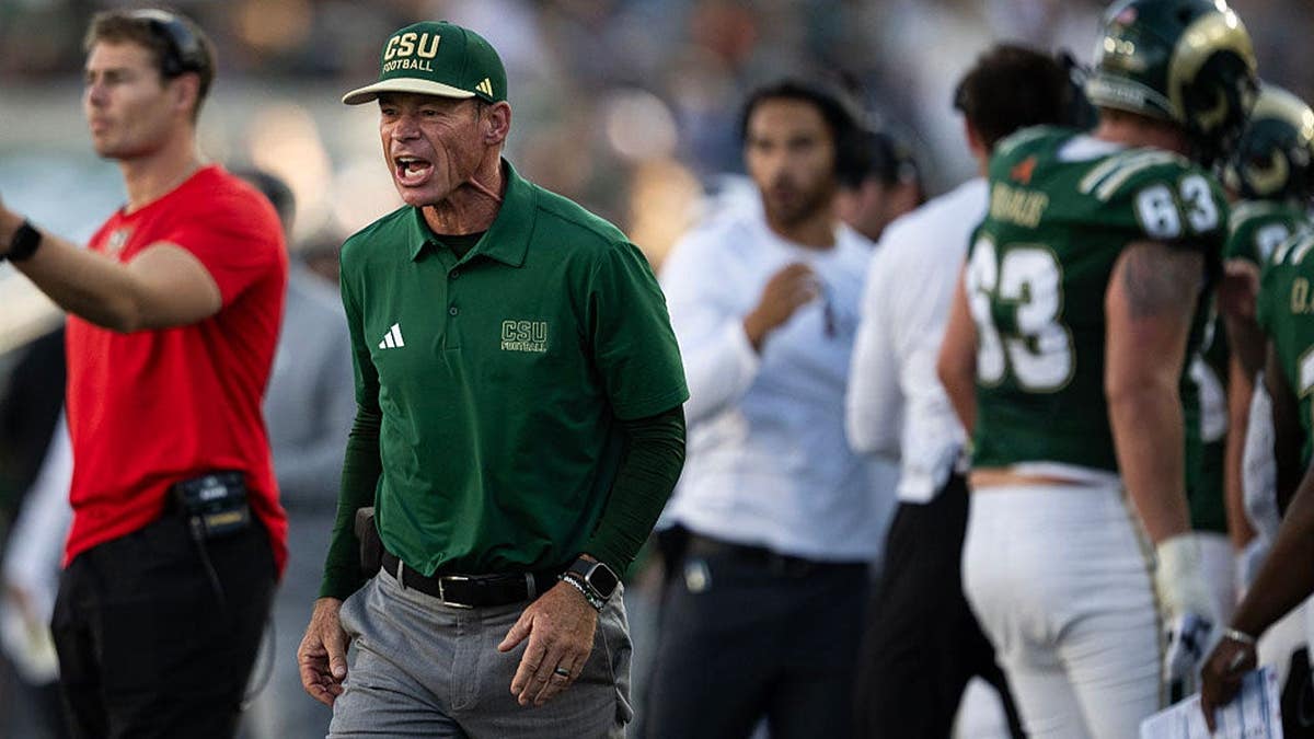 Head coach Jim Mora of the Colorado State Rams