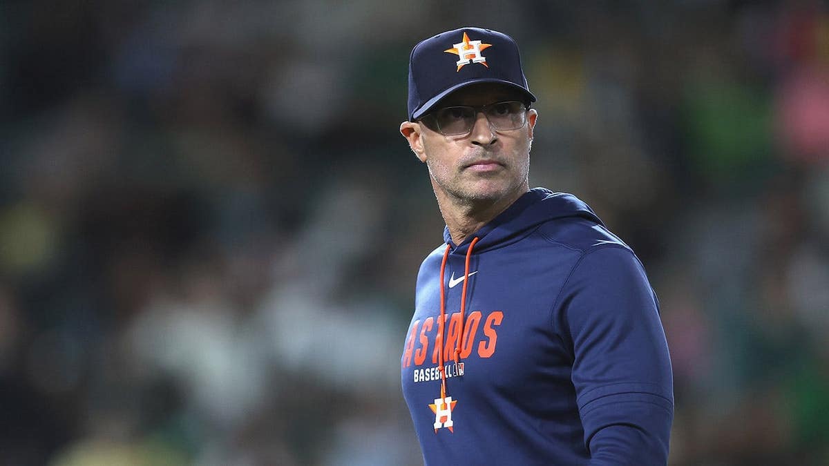 Joe Espada, manager of the Houston Astros, looks on during a game at Sutter Health Park.