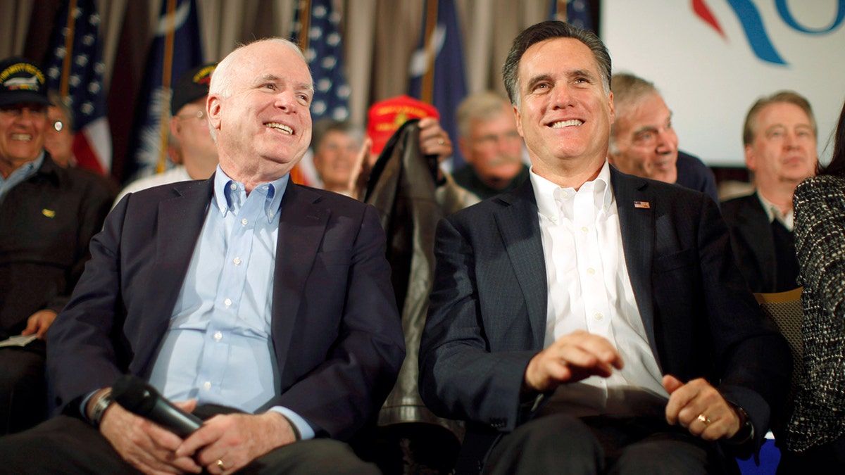 John McCain and Mitt Romney